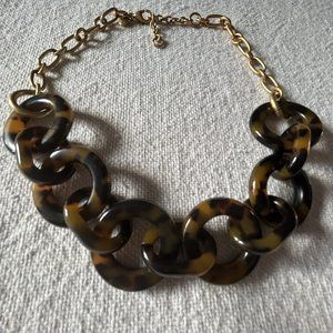 J.Crew Tortoise Resin Chain Necklace
